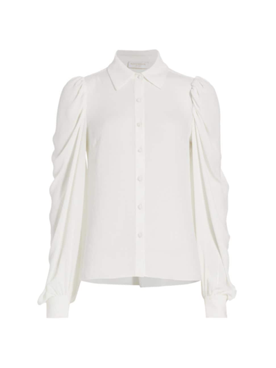 Shop Ramy Brook Women's Rose Draped-sleeve Shirt In Ivory