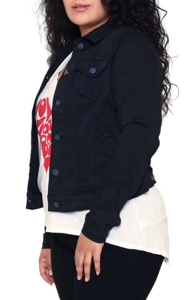 Slink Jeans Denim Jacket In Black