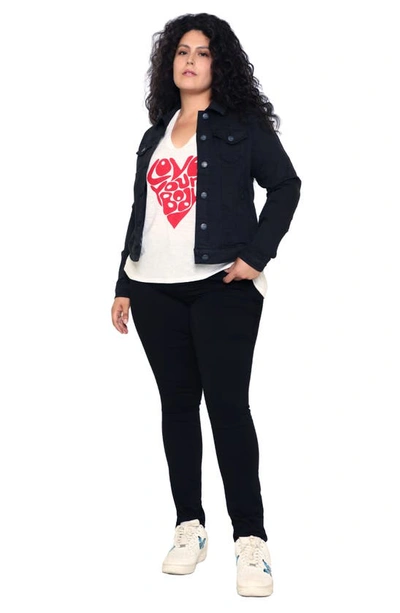 Slink Jeans Denim Jacket In Black