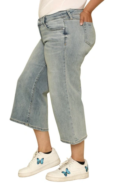Shop Slink Jeans Crop Wide Leg Jeans In Destiny