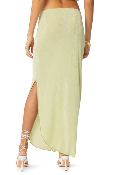 Edikted Women's Milan Slitted Maxi Skirt In Green