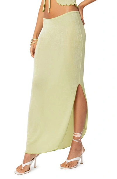 Edikted Women's Milan Slitted Maxi Skirt In Green