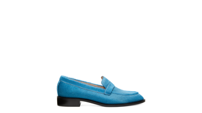 Shop Stuart Weitzman Palmer Sleek Loafer The Sw Outlet In Atlantic Blue