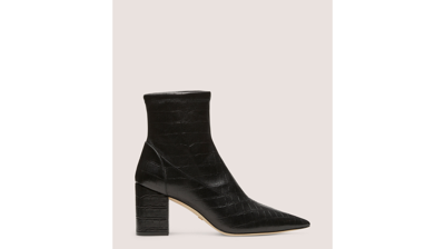 Shop Stuart Weitzman Stuart 75 Block Stretch Bootie The Sw Outlet In Black