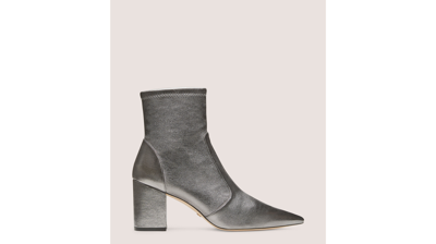 Stuart Weitzman Stuart 75 Block Stretch Bootie The Sw Outlet In Gunmetal