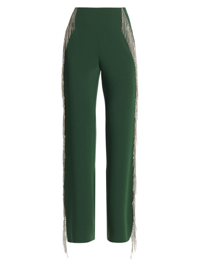 Shop Cinq À Sept Women's Remy Embellished Pants In Dark Emerald
