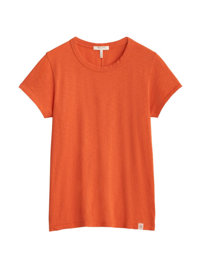 Shop Rag & Bone Women's The Slub Cotton T-shirt In Blood Orange