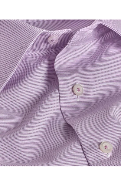 Shop David Donahue Trim Fit Microdobby Dress Shirt In Lilac