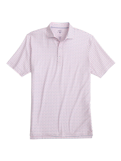 Shop Johnnie-o Men's Bruns Abstract Polo Shirt In Hibiscus