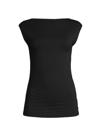 Shop Modern Citizen Women's Esme Cap-sleeve Top In Black