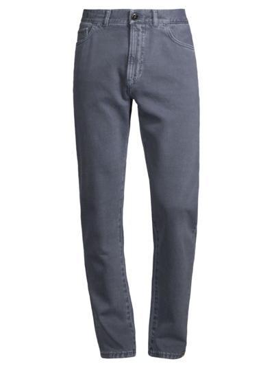 Shop Isaia Men's Barchetta Five-pocket Jeans In Medium Blue