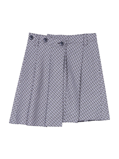 Shop Maje Women's Wraparound Skirt In Blue Grey