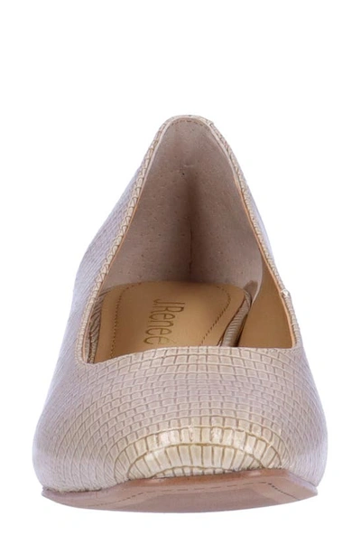 J. Reneé Olivienne Snakeskin Embossed Pump In Pearl