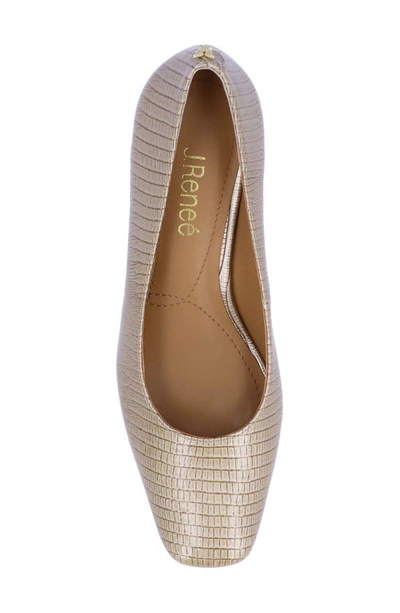 J. Reneé Olivienne Snakeskin Embossed Pump In Pearl