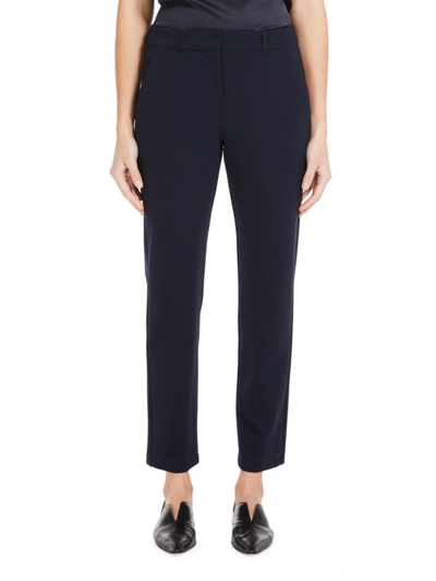 Shop Max Mara Women's Milano Stretch Cropped Trousers In Navy