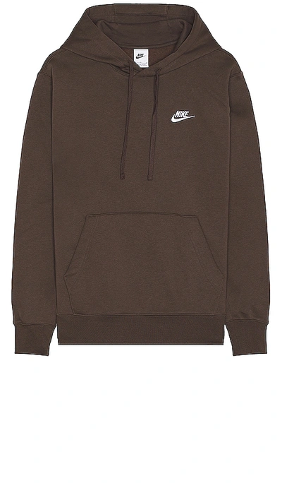 Shop Nike Pullover Hoodie In Baroque Brown & White