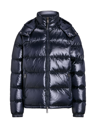 Shop Polo Ralph Lauren Men's Glossy Insulated Bomber Jacket In Navy Gloss