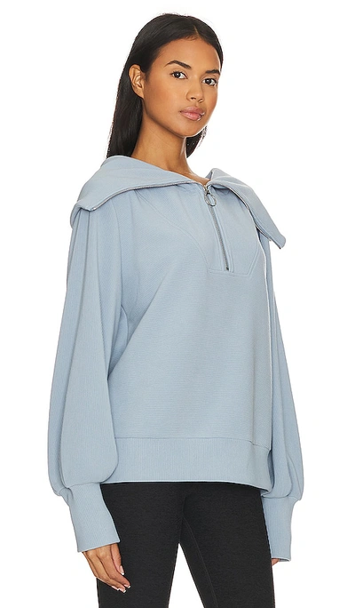 Shop Varley Vine Pullover In Dusty Blue