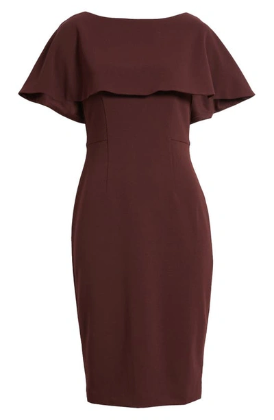 Eliza J Capelet Sheath Dress In Wine