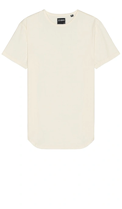 Shop Cuts Ao Elongated Tee In Ivory