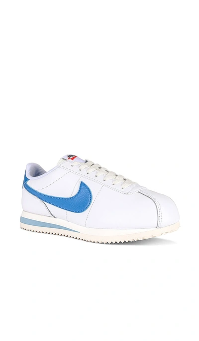 Shop Nike Cortez Sneaker In White & University Blue