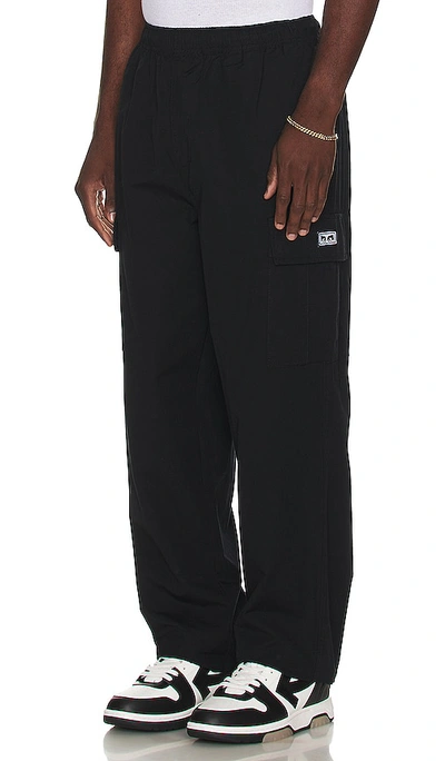 Shop Obey Easy Ripstop Cargo Pant In Black