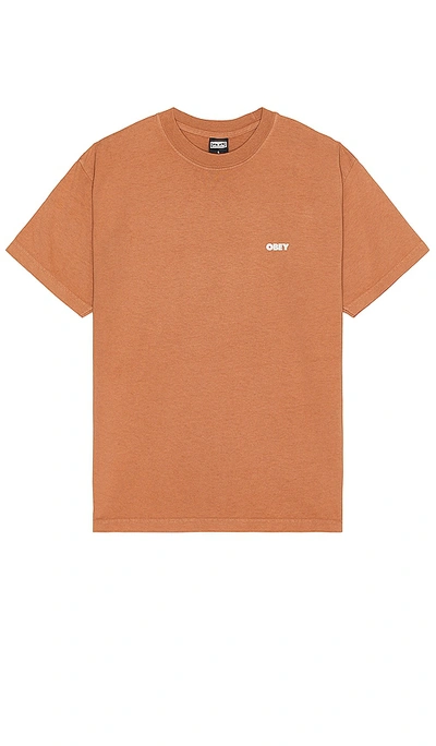 Shop Obey Bold 3 Tee In Cork