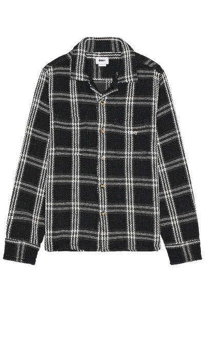 Shop Obey Wes Woven Shirt In Black Multi