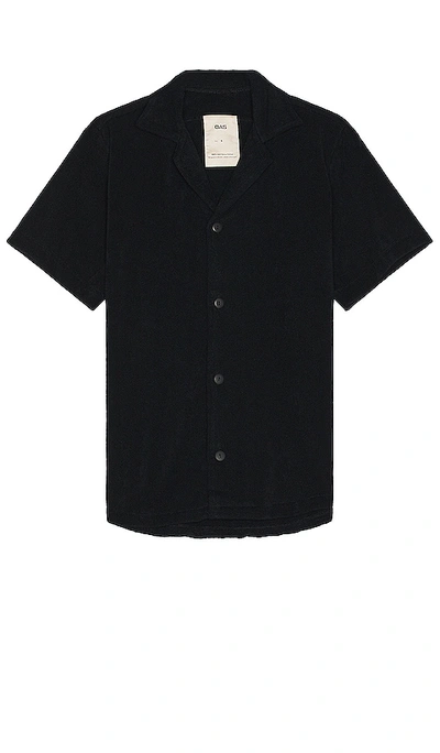 Shop Oas Cuba Terry Shirt In Black