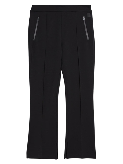 Shop Weekend Max Mara Women's Tech Jersey Straight-leg Pants In Black