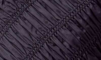 Shop English Factory Asymmetric Shirred Puff Sleeve Top In Black