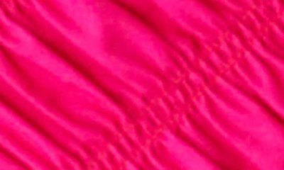 English Factory Asymmetric Shirred Puff Sleeve Top In Magenta