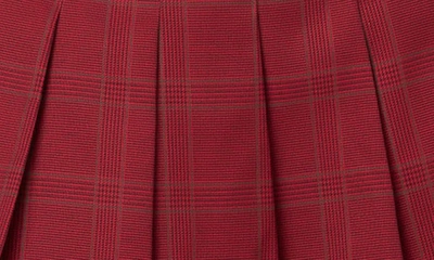 Shop English Factory Pleated Check Skort In Red