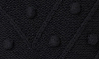 English Factory Womens Ribbed Trim Puff Sleeve Mock Turtleneck Sweater In Black