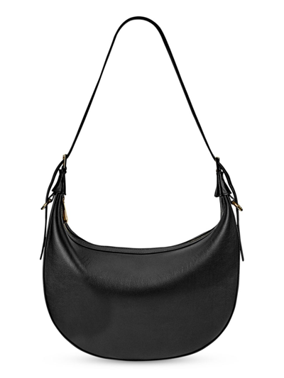 Shop Gigi New York Women's Reagan Leather Hobo Bag In Black