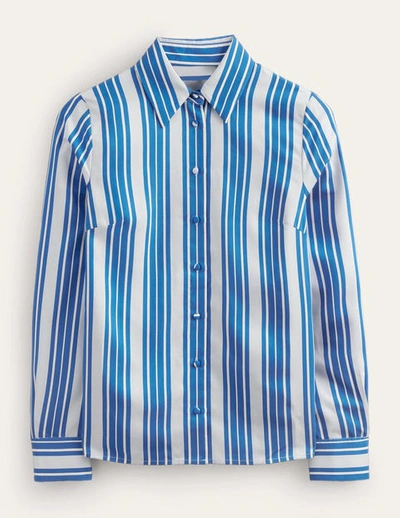 Shop Boden Easy Straight Fit Shirt Blue Stripe Women