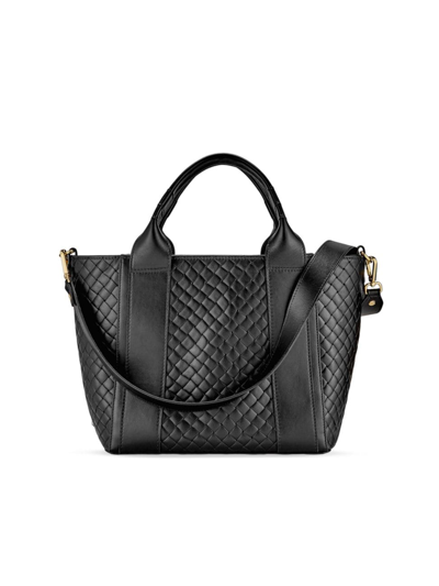 Shop Gigi New York Women's Harper Quilted Leather Tote Bag In Black