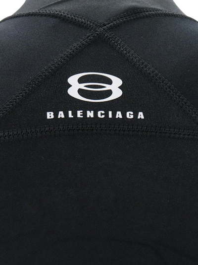 Shop Balenciaga Stretch Nylon Top In Black