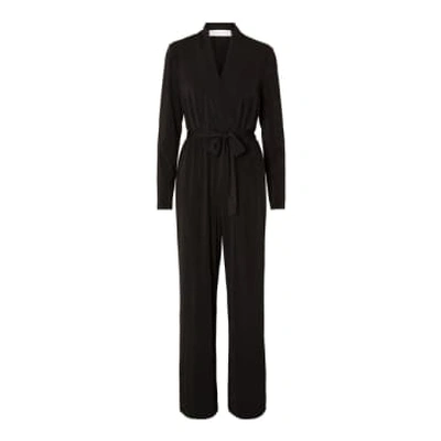 Shop Selected Femme Robin Jumpsuit In Black