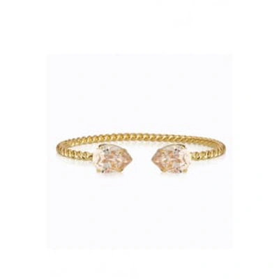 Shop Caroline Svedbom Mini Drop Bracelet In Gold Silk