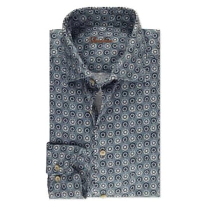 Shop Stenströms Shirts Fitted Body Oxford Shirt In Blue