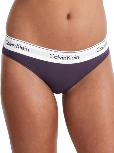 Shop Calvin Klein Modern Cotton Bikini In Nightshade
