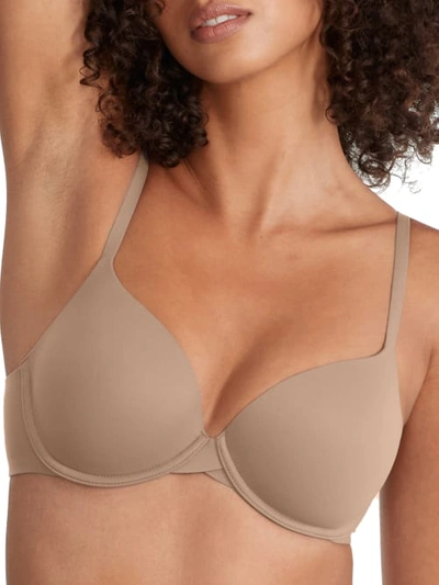 Shop Calvin Klein Perfectly Fit Modern T-shirt Bra In Rich Taupe