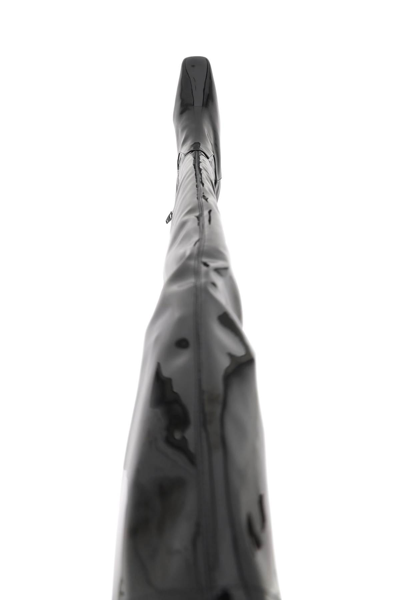 Shop Coperni Stretch Patent Faux Leather Cuissardes Boots In Black