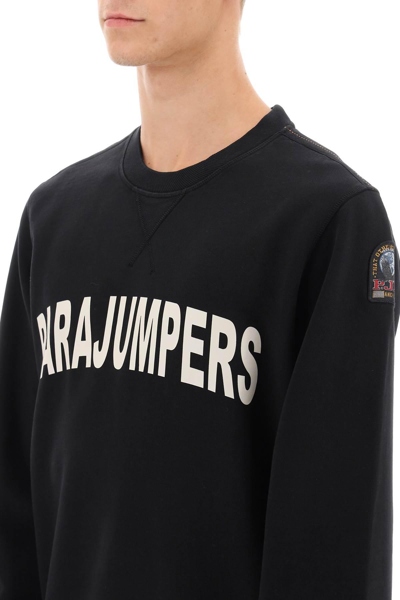 Shop Parajumpers 'caleb' Logo Print Sweatshirt In Black