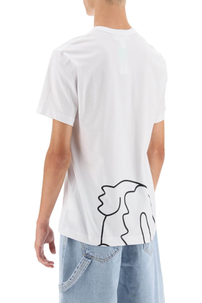 Shop Comme Des Garçons Shirt X Lacoste T-shirt With Graphic Print In White