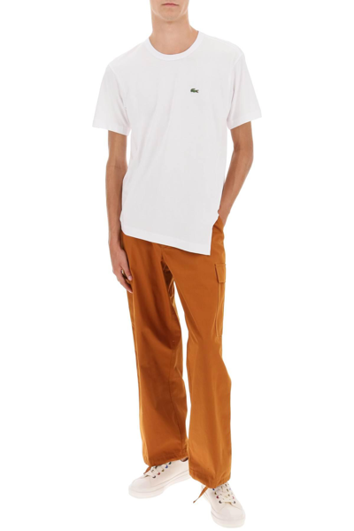 Shop Comme Des Garçons Shirt X Lacoste Asymmetrical T-shirt In White