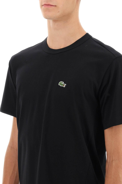 Shop Comme Des Garçons Shirt X Lacoste Asymmetrical T-shirt In Black
