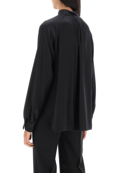 Shop Max Mara 'tamigi' Blouse In Silk Satin In Black
