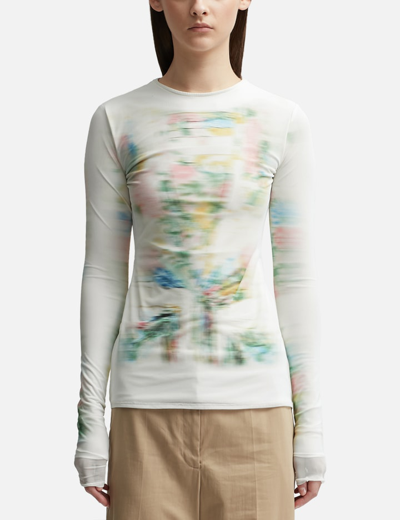 Loewe Blurred Printed Top In White